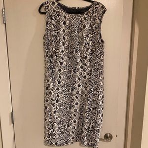 Navy Snakeskin print dress
